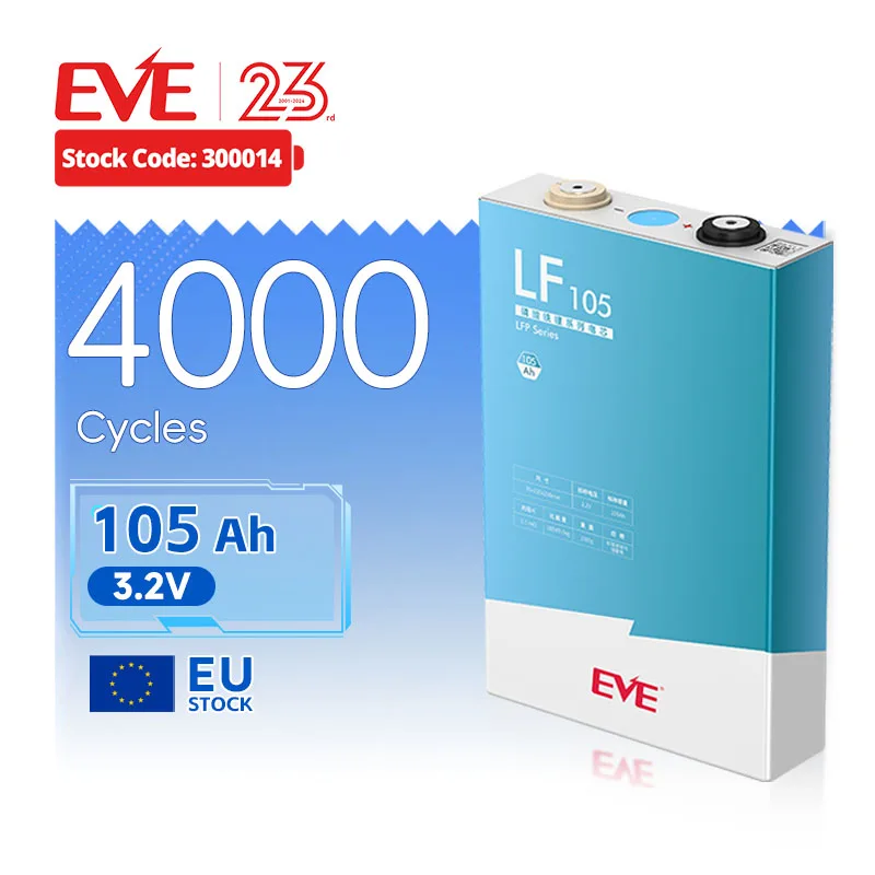 EVE LF105 lithium box battery cell electric 10kw 12v 100ah 24v 200ah  300ah 48v lifepo4 battery pack lifepo4 105ah battery