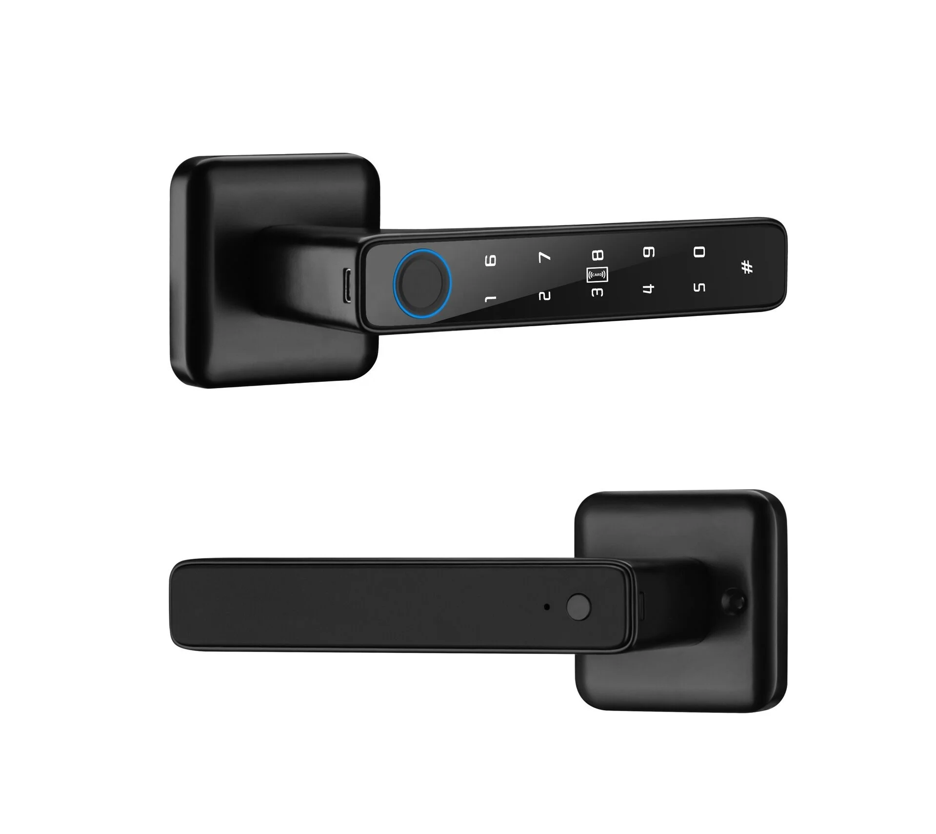 Top Sales TUYA APP TTLock Wood Door Digital Electronic Fingerprint Handle Smart Door Locks