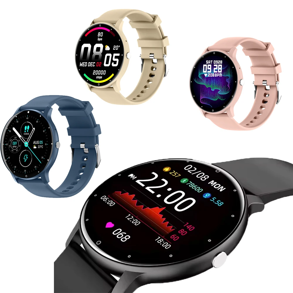 ZL02C Pro Smart Watch for Men Women Full Touch Fitness Watch with Heart Rate/Blood Oxygen/Sleep Monitor, Activity Tracker