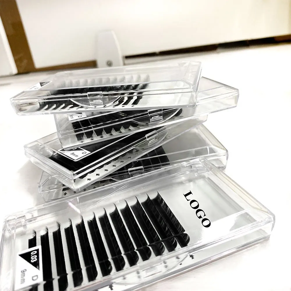Korean Pbt 25mm Custom Private Label Mink Individual Lashes Las Supplies Lash Trays Volume Classic Cashmere Eyelash Extension