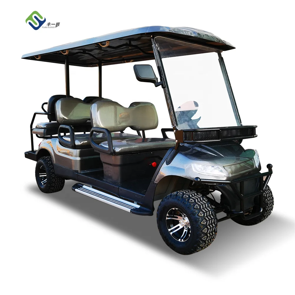 Cheap Luxury 6 Seater Low Speed Vehicle 4 Wheel Drive Push Electric Street Legal Golf Cart For Sale