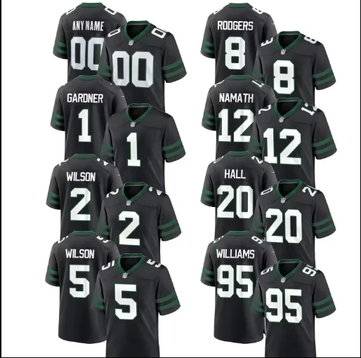 2024 NFLing New York Jets Rogers #1 #8 # второе поколение Американская Футбольная форма