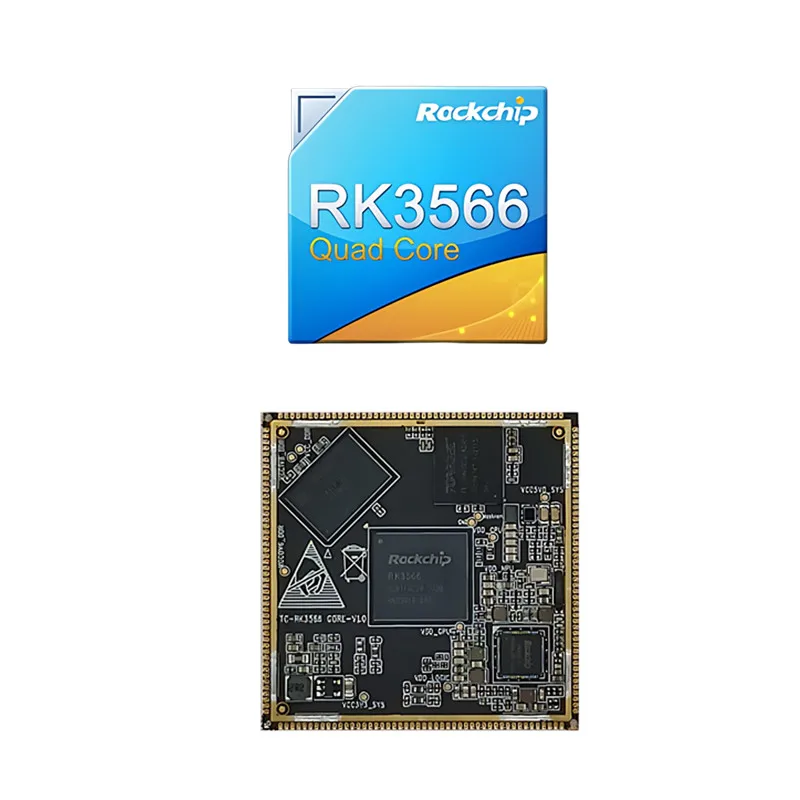 Оригинальный чип Rockchip, Встроенная электронная SOC RK3566, четырехъядерная плата с независимым NPU Linux