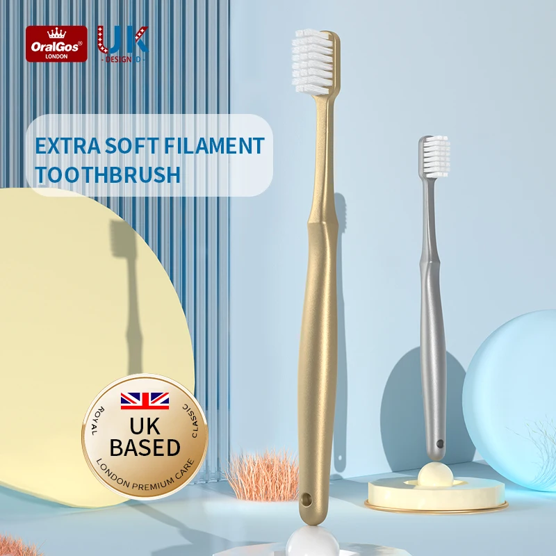 OralGos Premium Ultra Soft Gum Care Adult Toothbrush Deep Cleaning Extra Soft Filament Adult Toorhbrush Tooth Brushes