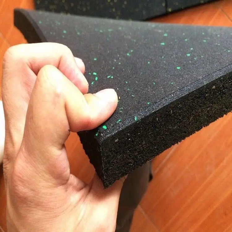 Safety Recycled Gym Tiles Heavy Duty Area Shock Absorbing Rubber Flooring Plastic Interlocking Mats/ Rubber Tiles