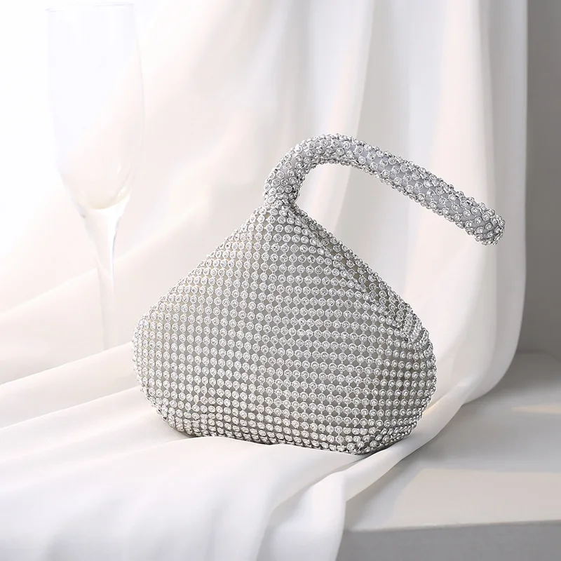 European and American Pure handmade water diamond landmine evening bag hand held banquet bag