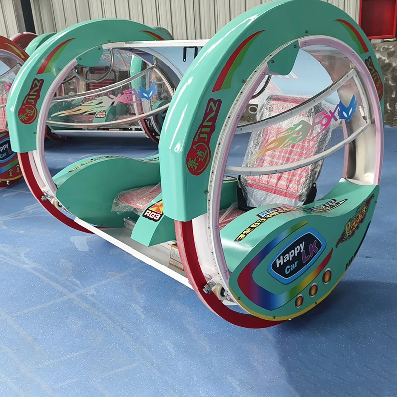 Amusement Park Outdoor Playground Double Players Rolling Car 360 Degree Remote Control Rolling Car