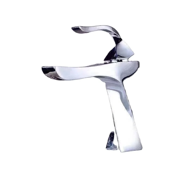 Cold and hot water faucet brass lavatory faucet single handle basin mixer taps