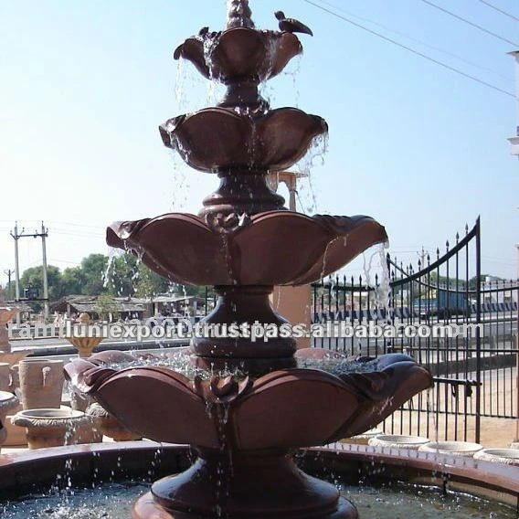 Indian Sandstone Carving Exterior Garden Fountain Decor Simple and Beautiful 100% natural material Stone Water Fountains