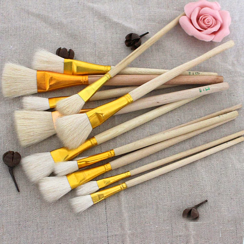 Wholesales Price 1 Piece Goat Hair Pen Gold Leaves Brush for Foil Painting and Cleaning Gilding Gold Leaf Foil Brush