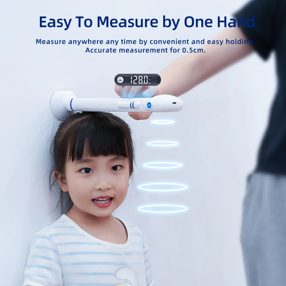 Smart Kid Growth Height Ruler Measuring USB Accurate Ultrasonic Temperature   Record Growth Height Ruler