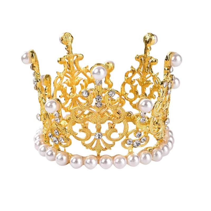 Тиара металлическая для детских вечеринок, модная корона принцессы, подарок невесте на день рождения, тиара из сплава с жемчугом