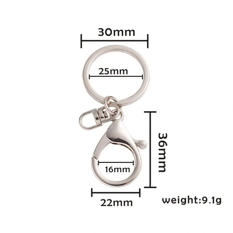 Wholesale Metal Swivel Snap Hardware Accessories Stainless Steel Custom Shape Large Lobster Clasp For Keychain