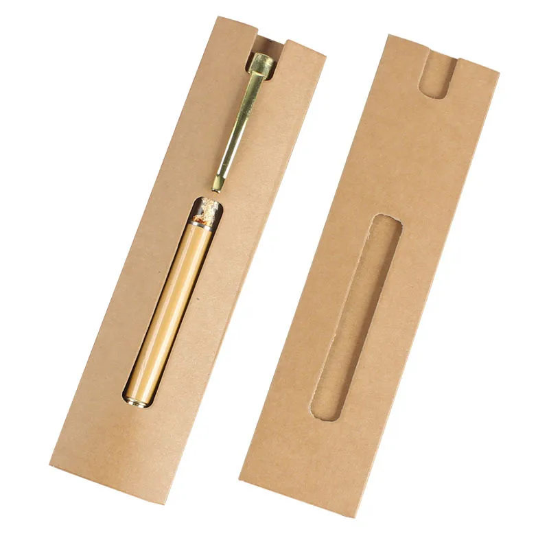 Kraft Paper Pen Case Custom Logo Pencil Bag For Stationery Packaging For Gift