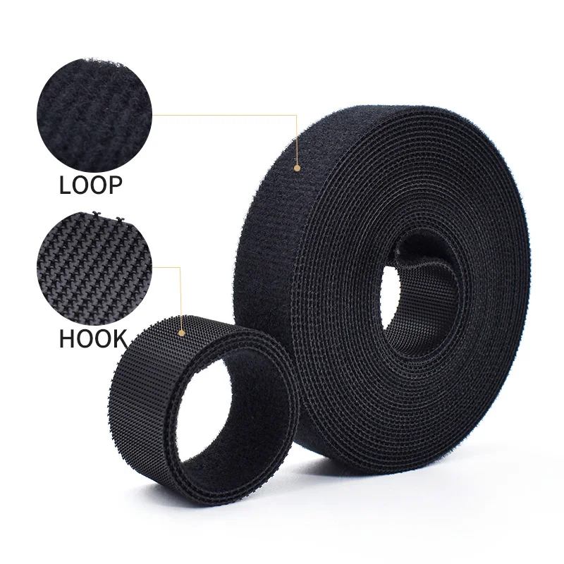 2022 Amazon hot selling hook and loop  double side hook and loop back to back cable tie