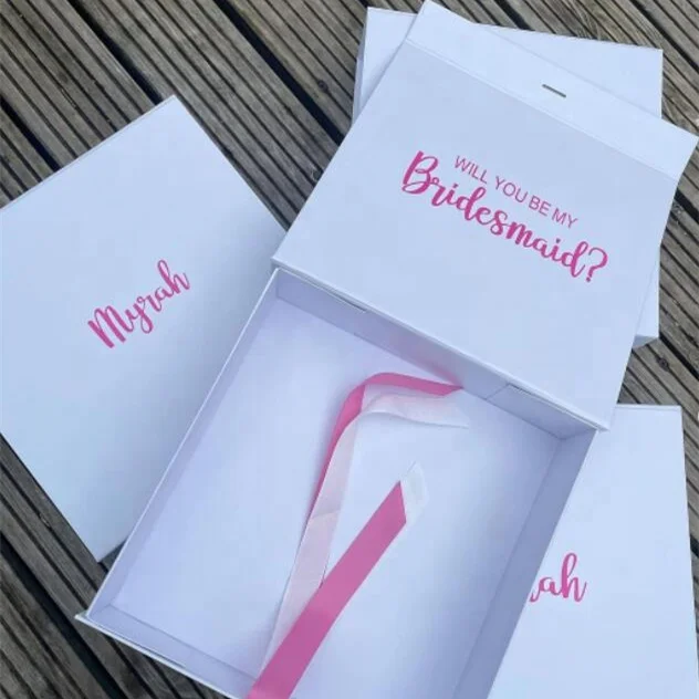 Ribbon Collapsible Box Folding Gift Box Custom Branded Magnetic Closure Boxes Flat Packing