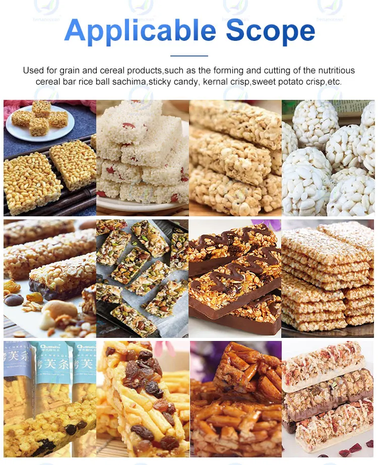 Ready To Eat Granola Oats Flakes Oatmeal Cereals Bars Making Machine Production Line