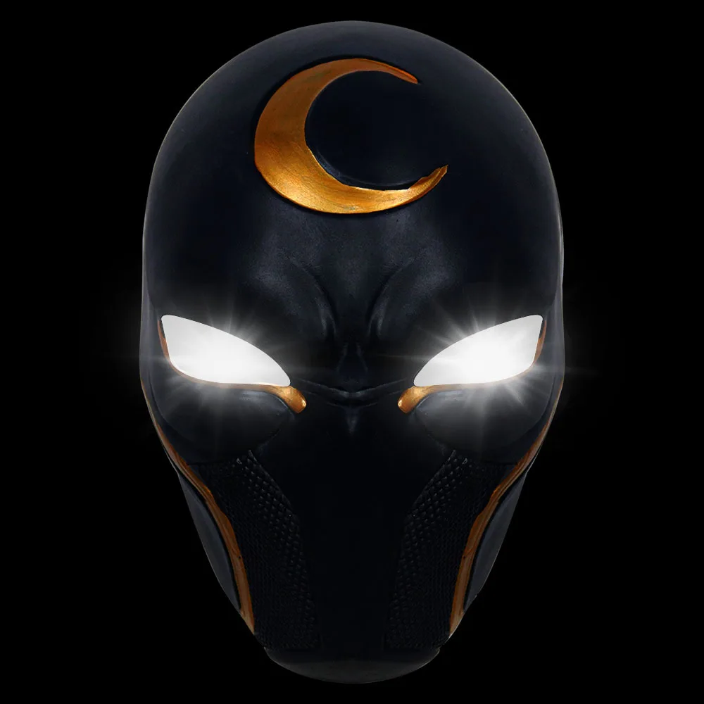 New Super Hero 3d Moon Knight Mask Cosplay Latex Masks Helmet Masquerade Halloween Accessories Party Weapon Props