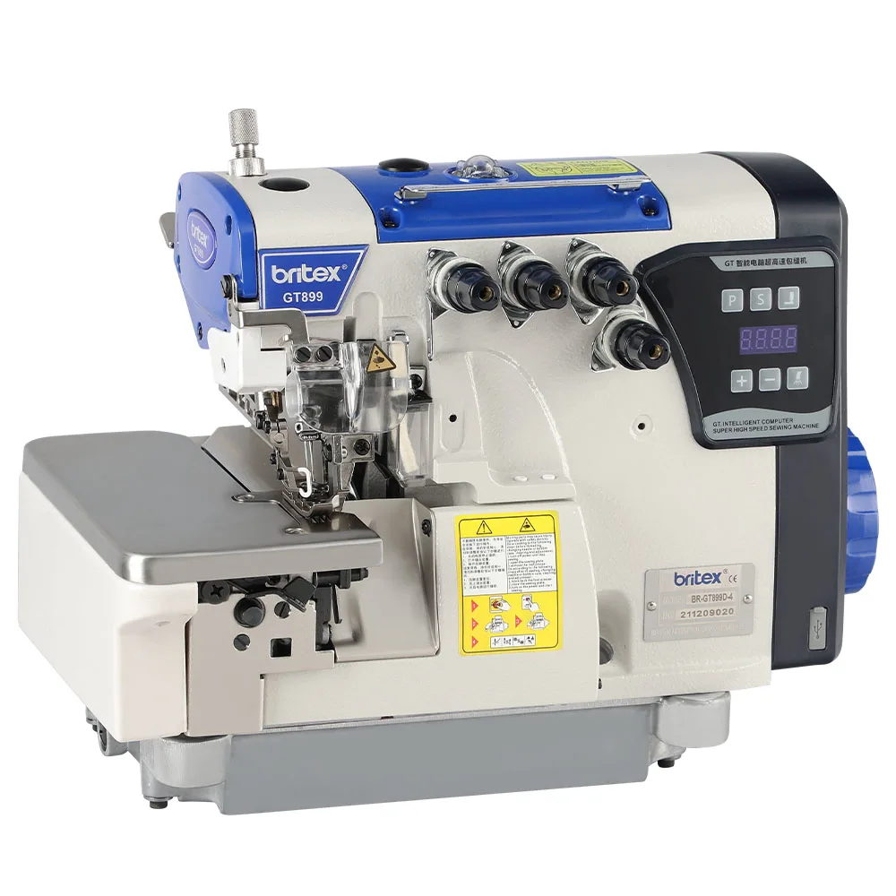 Низкая цена Britex BR-GT899D четырехнитковая кровать с высоким прямым приводом промышленная швейная машина оверлок для продажи