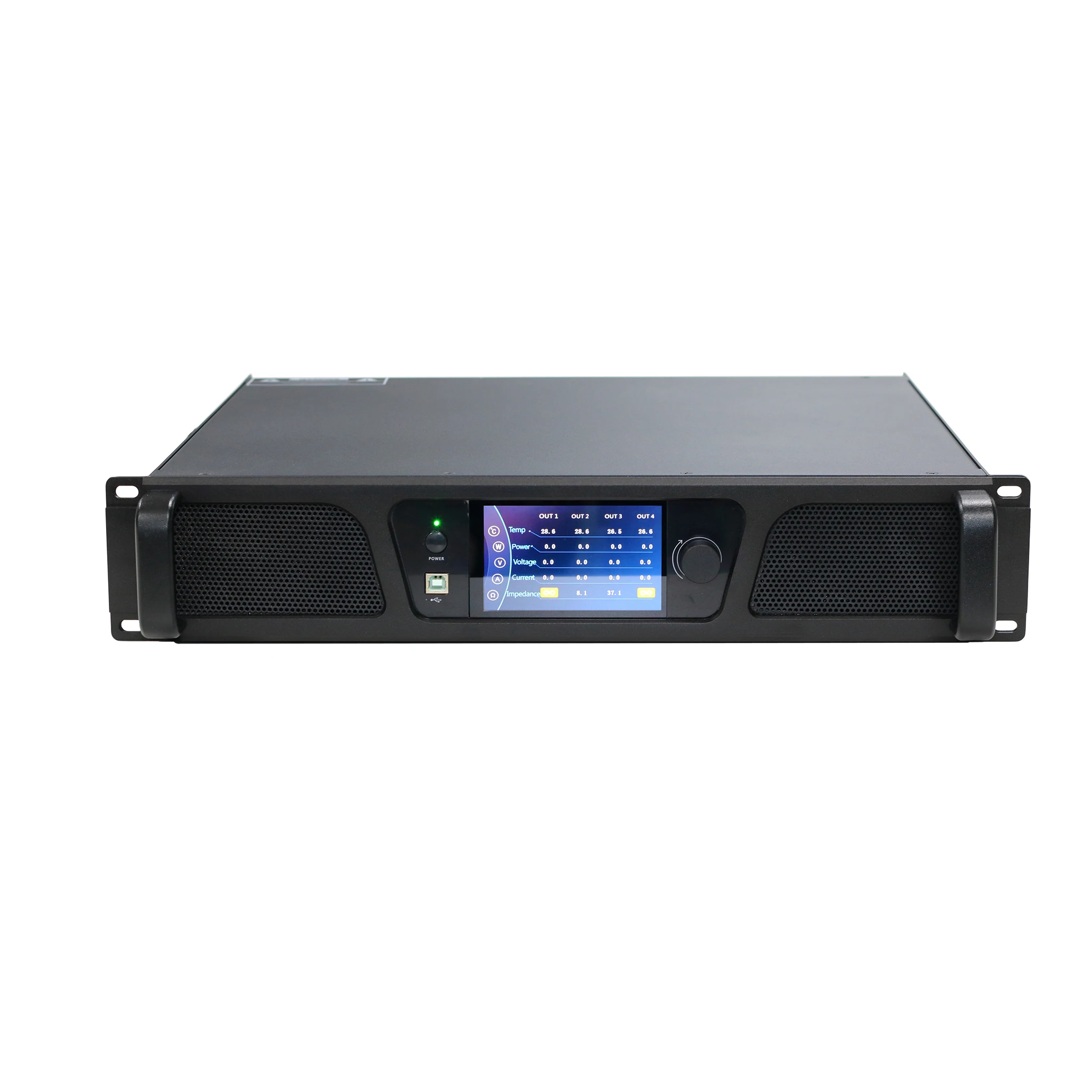 T China Factory Dante Public Address Audio Amp Class D Power Mixer Amplifier With Touch Screen