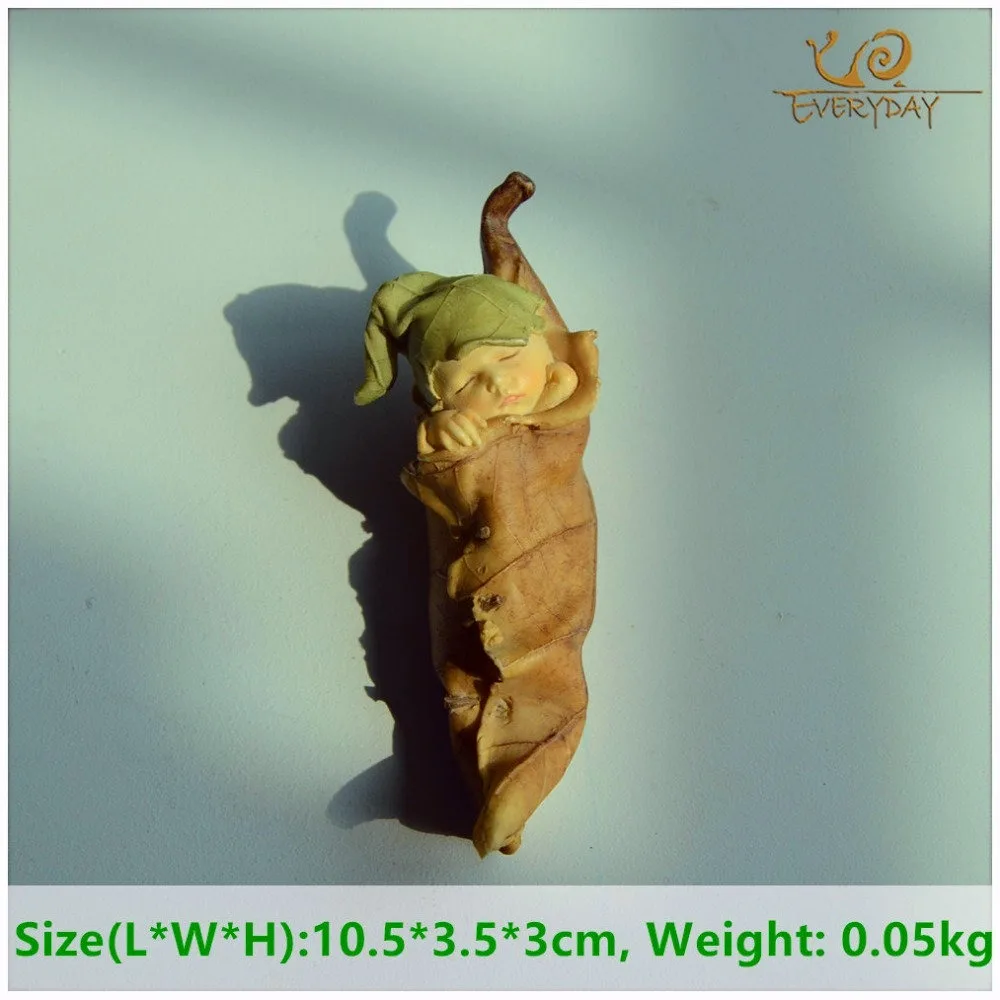 Z07745A Wholesale Cute Baby Souvenir for Baby Birth Leaf Baby Shape Resin Figurine Gift Articles