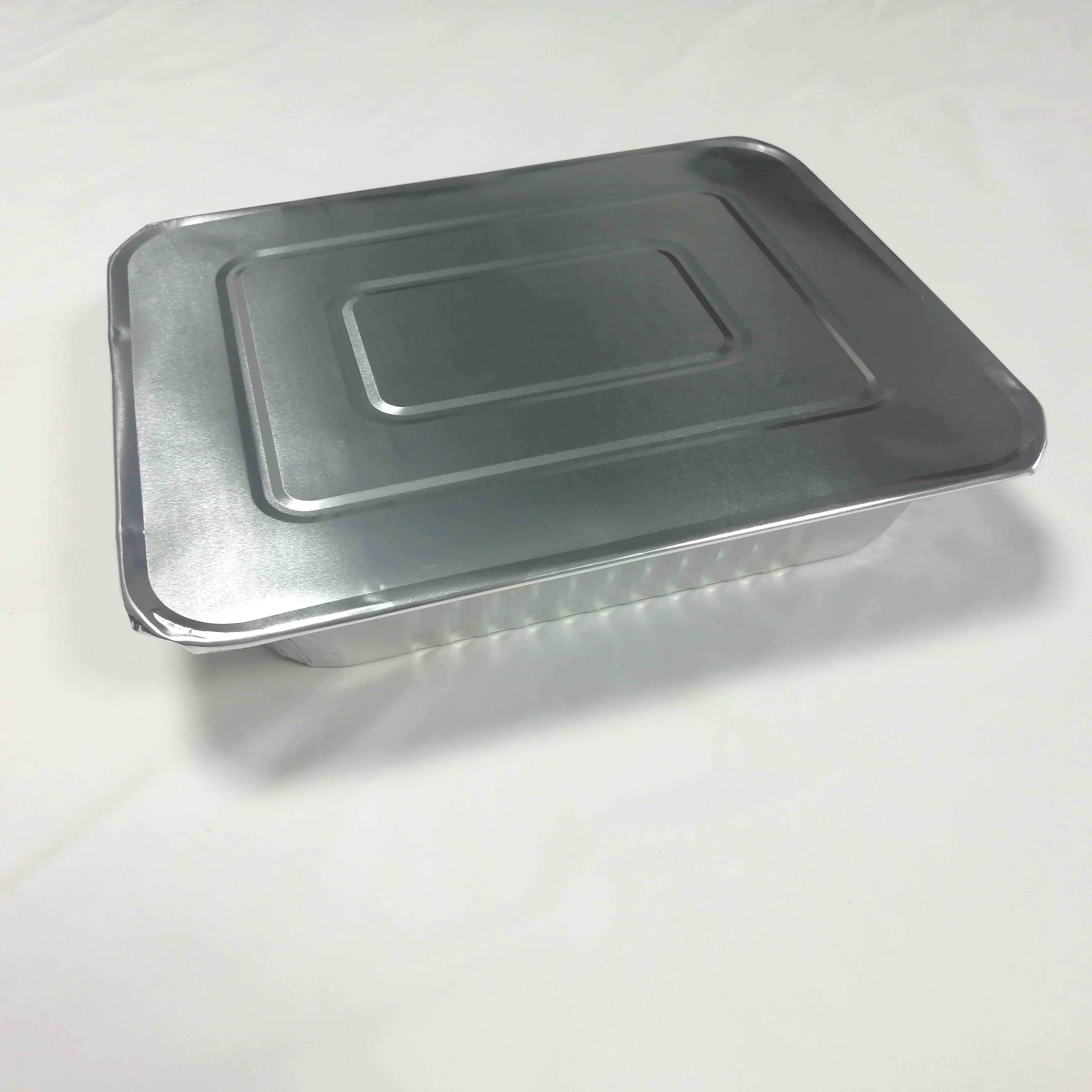 10 pack Professional manufacture disposable half size aluminum foil food containers BBQ trays with clear dome lids