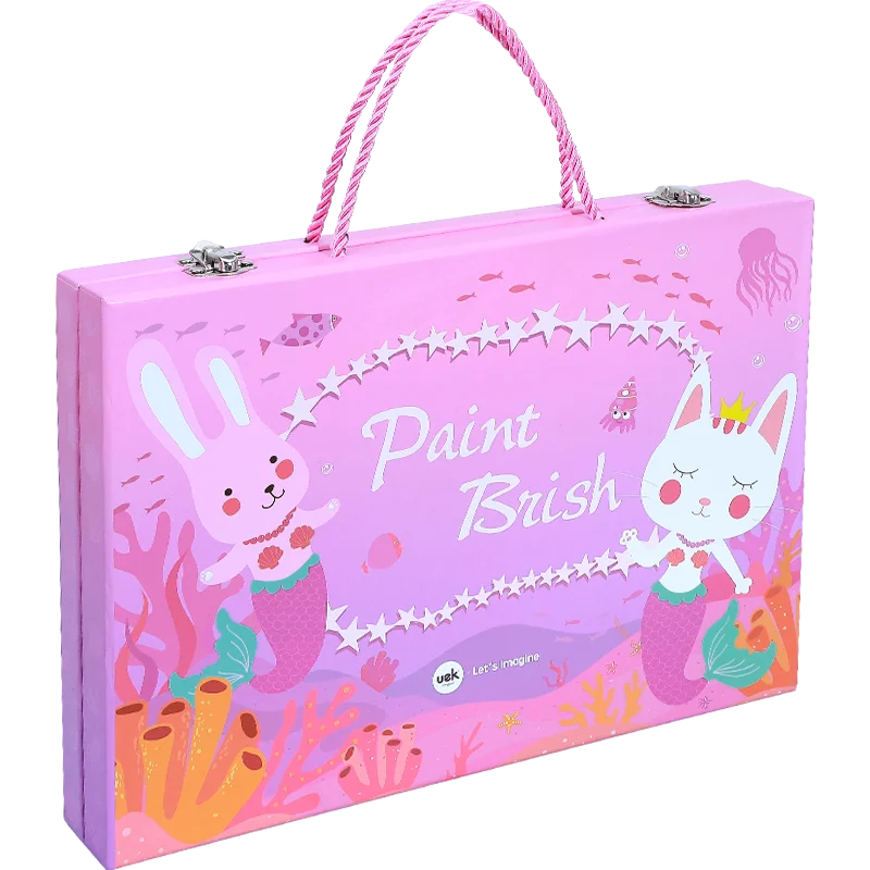 Uek Stationery set wholesale Gifts box printing box kids painting brush for children paint