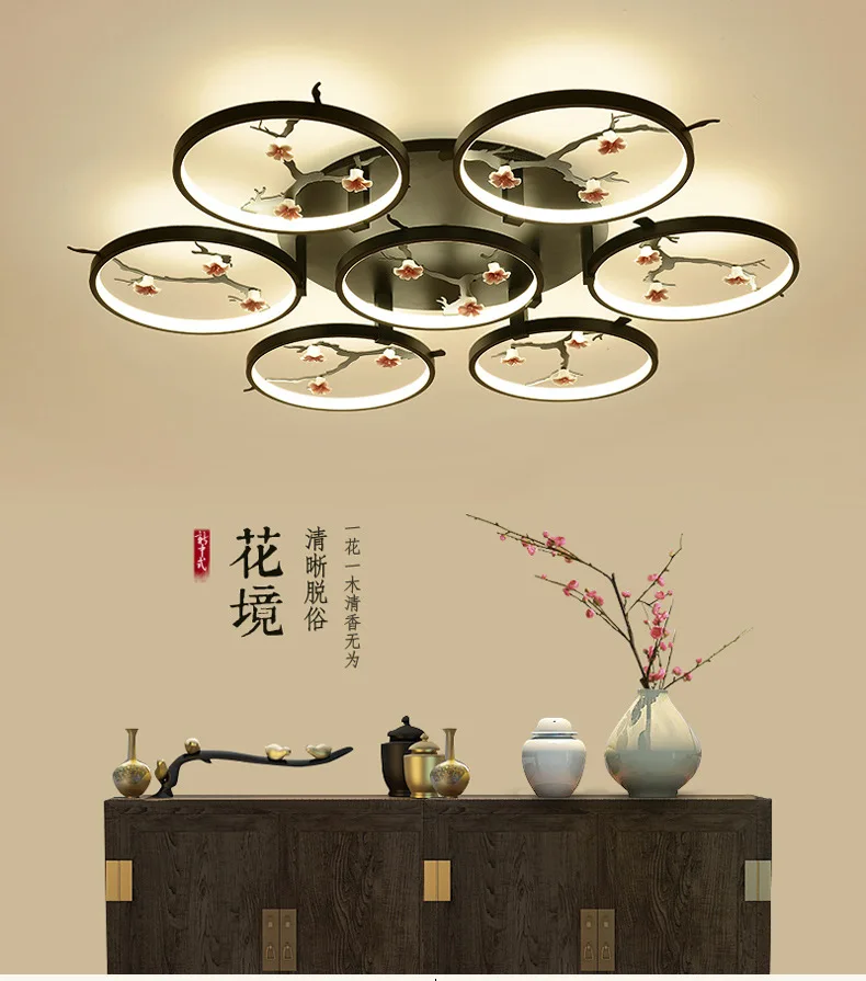 
New Chinese style mural large decorative beautiful custom Chandelier 
