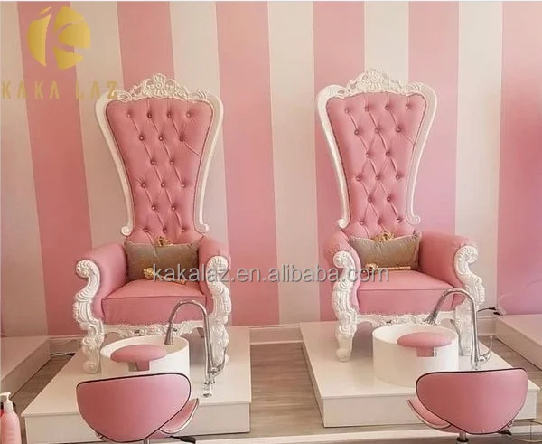 salon pedicure spa massage chair pink princess chair  queen throne sofa