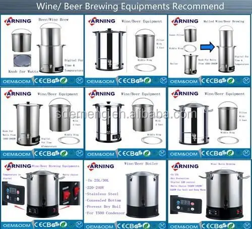 Electric Beer Mash Tun Beer Maker Stainless Steel Home Brewing Fermenting Beer Equipment Brewery