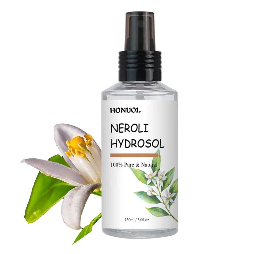 Private Label Neroli Floral Water Mist 100% Pure Neroli Hydrosol Spray for Sleep Face and Body