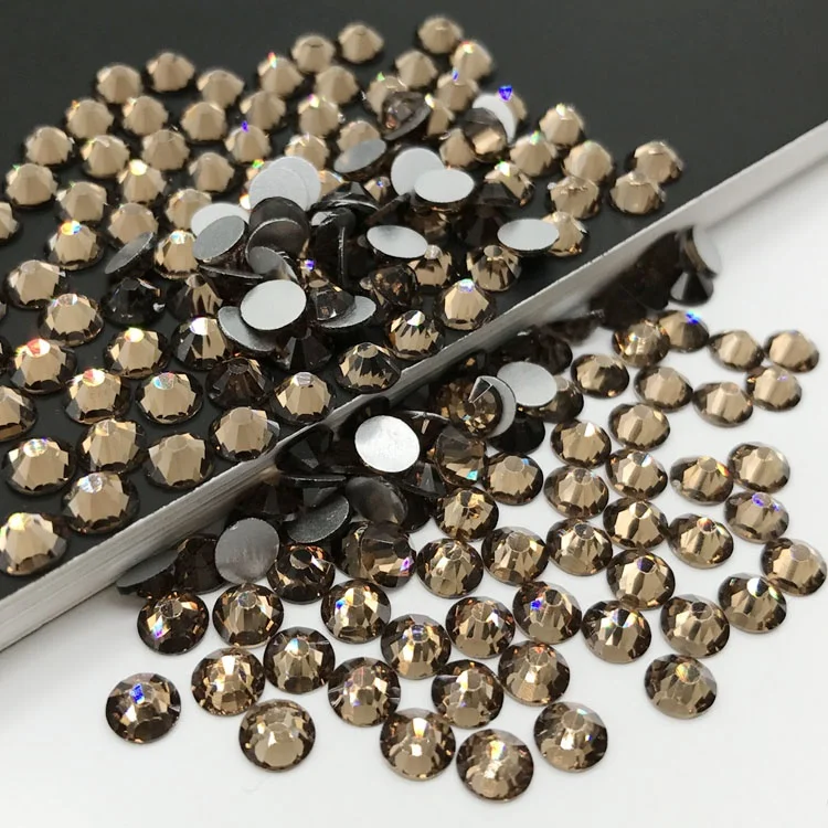 12 facet Crystal flat back rhinestones non hot fix rhinestones non hot fix rhinestone in neon AB for dress decoration