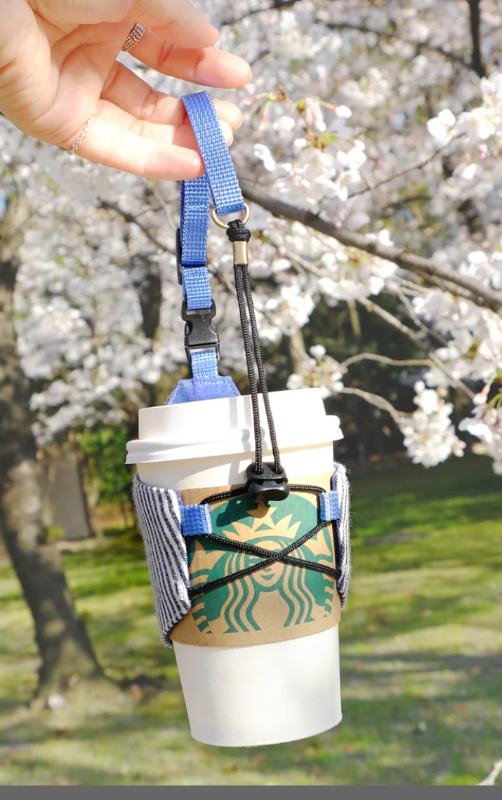 New Neoprene Sleeve with Carrying Handle Sleeve Sublimation With Handle Tumbler Coffee Cup Holder