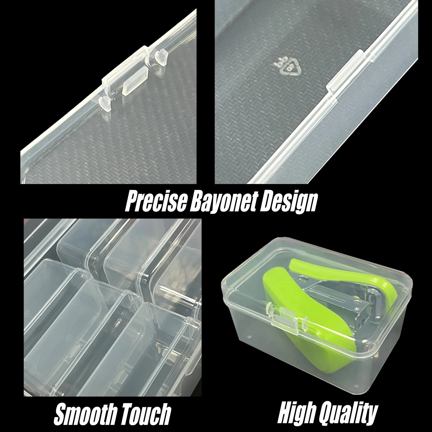 Factory Wholesale Transparent Small Plastic Box For Coin Foldable Multifunctional Classification Plastic Organizer For Beads Key