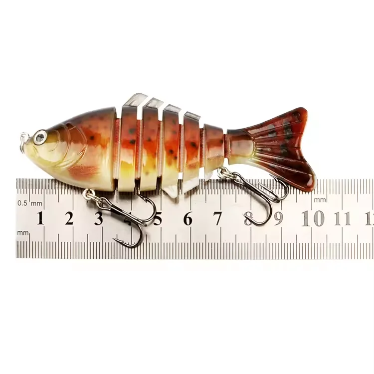 High Quality 100mm 15.5g Sinking Freshter Baits Mulit Jointed Segmented Swimming Vividly Hard Body Fishing Lures for Trout