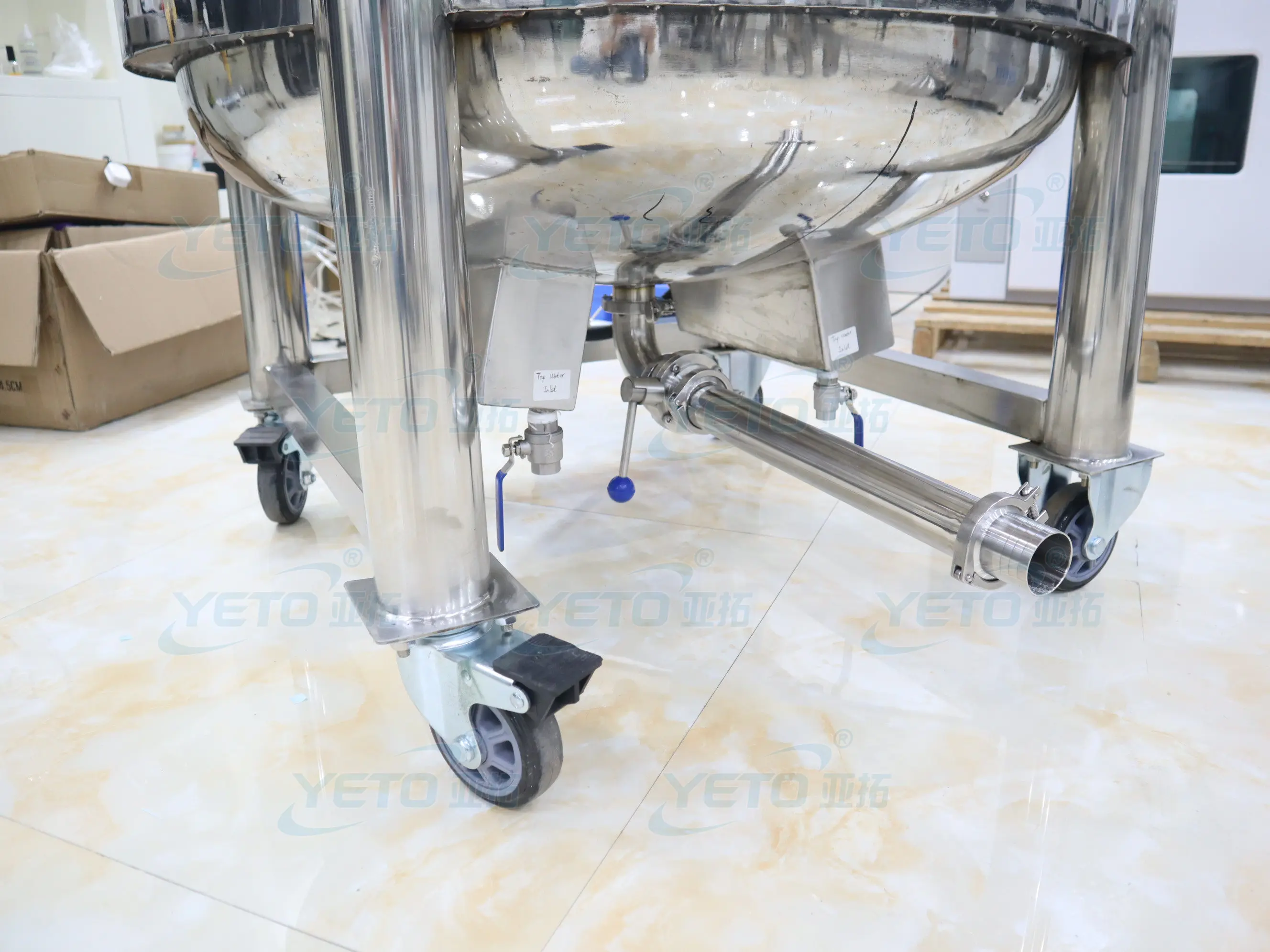 YETO shampoo production Line liquid soap dispenser mixer making machine mixing tank with heater milk homogenizer price