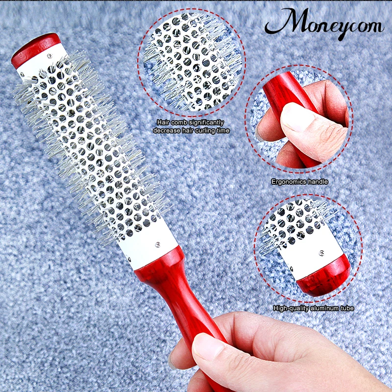 Natural Nylon Round Boar Bristle Brush Thermal Hair Brush Ionic Hair Extension Brush Hair Dryer Curling Comb