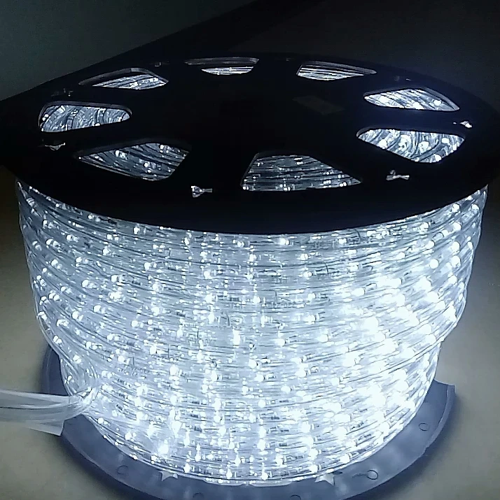 Colorful Round Two Wire 24v Led Neon Flex Rope Lights Outdoor Outdoor / Wedding / Party Christmas / Garden / Pub IP44 220 -20-40