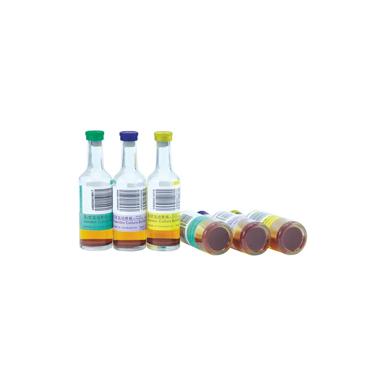 Fluorescent pediatric blood culture bottles for microbiological media pediatric culture vials
