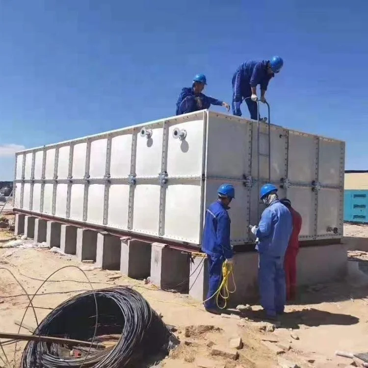 LARGE POTABLE DRINKING  FIBER SQUARE SMC FRP GRP SECTIONAL PANEL RAIN WATER STORAGE TANK