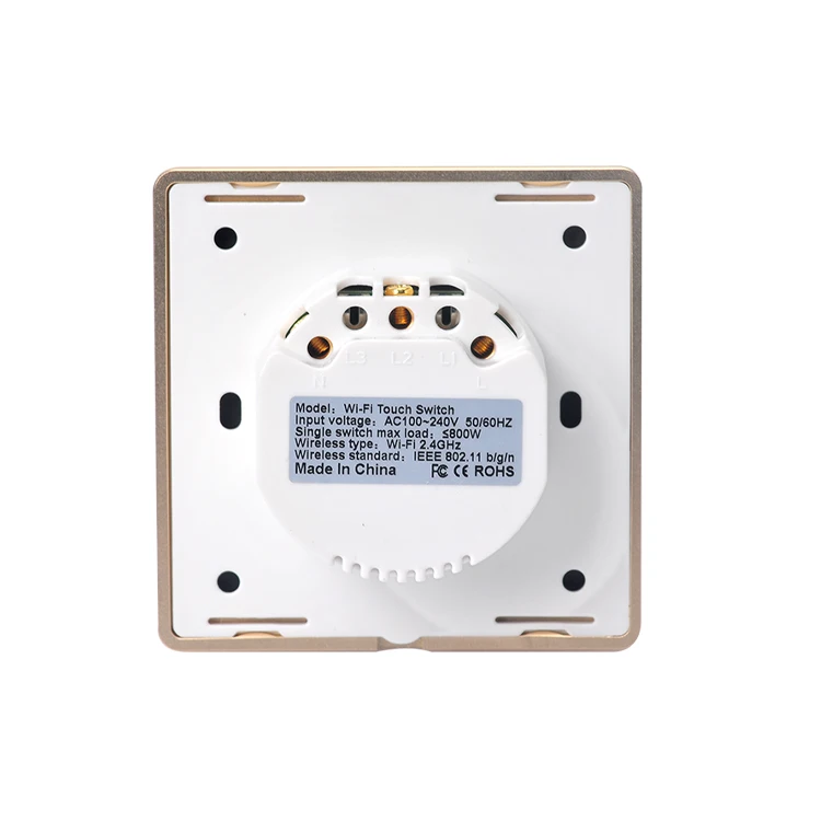 
Touch screen 1 gang wireless Compatible smart wifi wall switch 