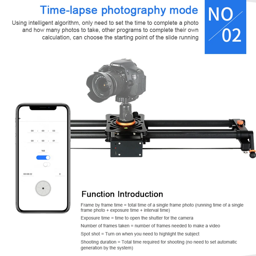 Automatic Round Trip Camera Slider For Shooting Dual Power Supply Dslr Camera Slider Electric Control Video Camera Slider