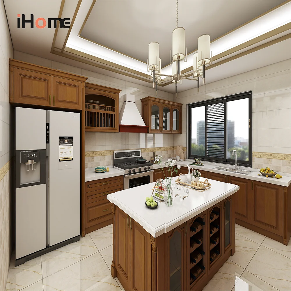 Foshan Furniture Customised Modern Multifunction Kitchen Wooden Cabinets Modern