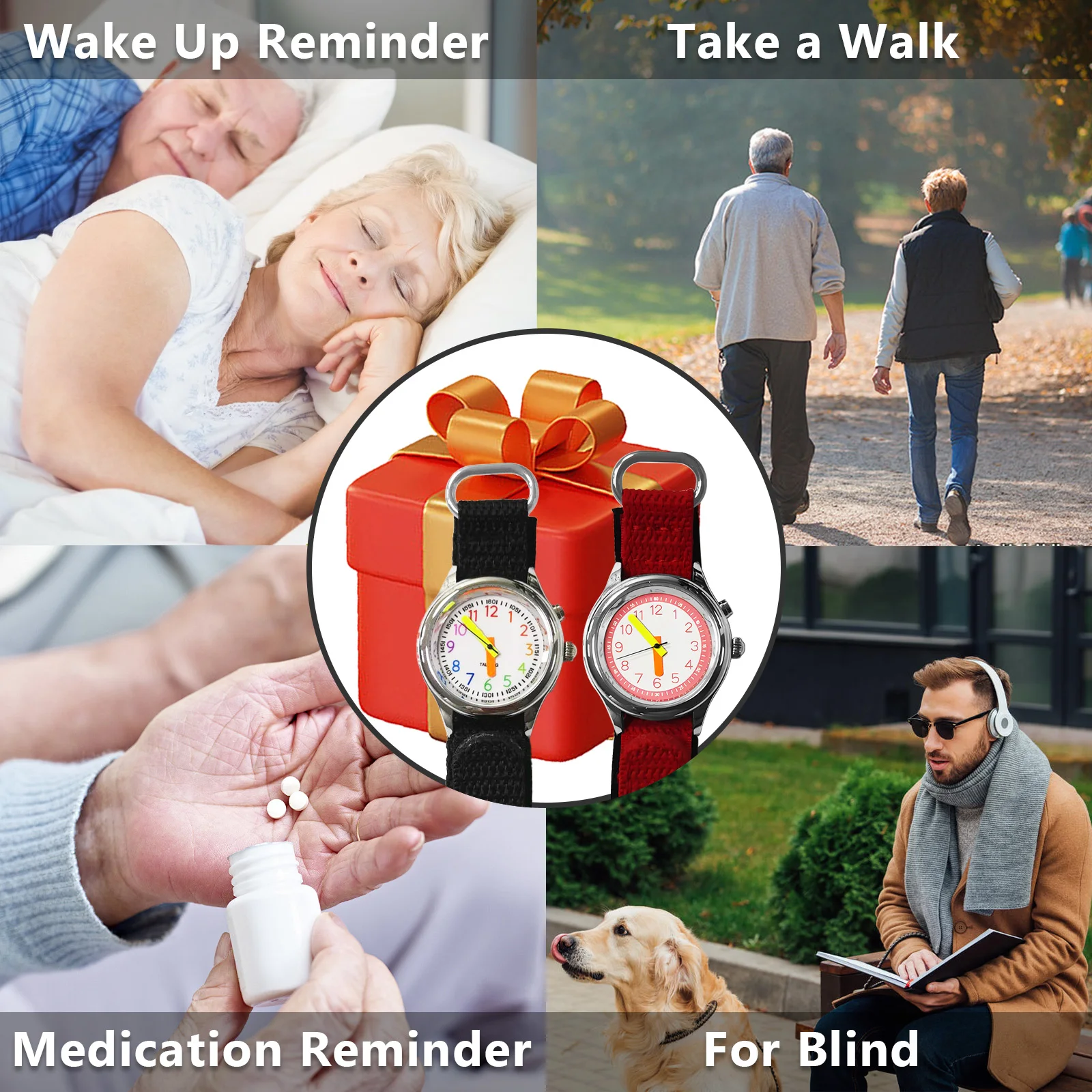 English Talking Watch for Women Ladies Seniors Talking Louder Sound Alarm Clock for Visually Impaired