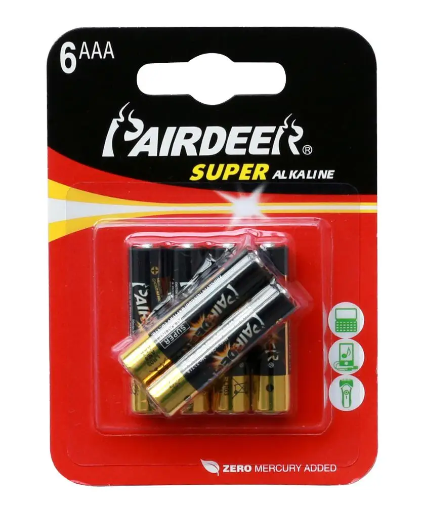 Pairdeer Alkaline Battery AAA LR03 Lead Free aaa r03 um 4 dry battery