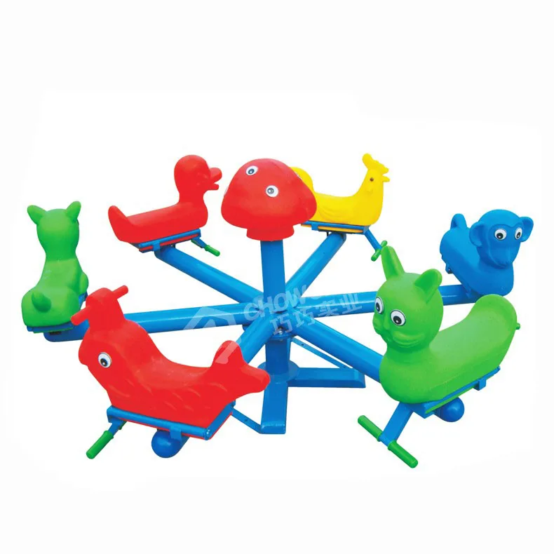 Funny Children Play Interaction Toy Chair Merry Go Round Cute Swivel Chair For Four People