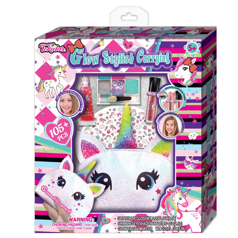 Детский макияж 2022 Детские ролевые игры светящиеся стильные переносные художественные тени для век