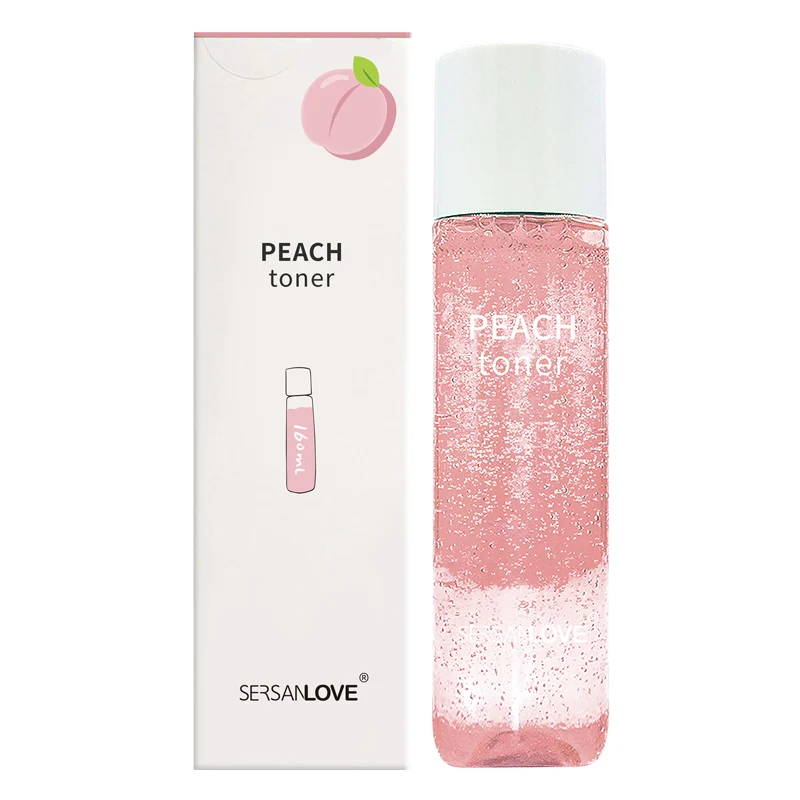 SERSANLOVE Hot Sale Organic Face Skincare Hydrating Peach Toner Anti Aging Facial Astringent Essence Toner Korean OEM Adults