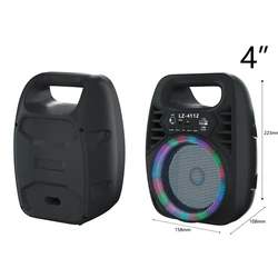 Hot Sale Large Outdoor Speakers,6 Inch Karaoke Speaker With Mic Function,Outdoor Wireless Blue Tooth Colorful Led Light Speaker