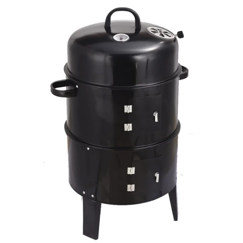 BBQ Grill Outdoor Camping Double-layer barbecue grill Smoke Barbecue Oven